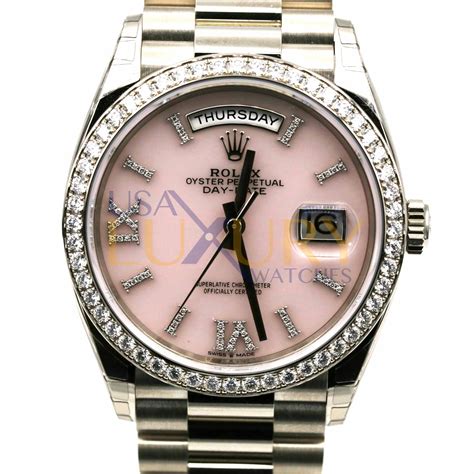 rolex pink opal dial.